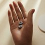 8MM Round Stainless Steel Pendant Settings With Two Loops,Minimalist Hexagon Pendant Charm Connector,DIY Pendant Blank Supplies 1431545