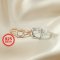 1Pcs 6-10MM Rose Gold Silver Square Gems Cz Stone Prong Setting Solid 925 Sterling Silver Bezel Tray DIY Adjustable Ring Settings 1294112