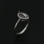 5x10MM Halo Marquise Prong Ring Settings Solid 925 Silver Rose Gold Plated DIY Adjustable Ring Bezel for Gemstone Supplies 1294235