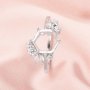 Hexagon Prong Ring Settings,Solid 14K 18K Gold Moissanite Ring,Art Deco Ring,DIY Ring Bezel For Gemstone Supplies 1294632