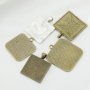 20Pcs Assortment 25MM Square Antiqued Bronze Pendant Settings for Resin DIY Jewelry Supplies 1431127