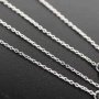 1Pcs 18-20Inches Simple O Ring 925 Sterling Solid Silver Necklace Chain DIY Supplies 1322047