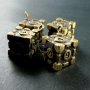 6pcs 15x15mm antiqued bronze vintage style devil's bone dice heavy cube DIY pendant charm supplies 1810382