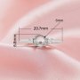 Three Stones Round Prong Ring Settings,Solid 14K 18K Gold Ring With Two Side Moissanite Stones,DIY Ring Supplies For Gemstone 1212140