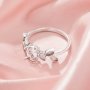 Oval Prong Ring Settings,Tree Branch Leaf Solid 9K 14K 18K Gold Ring,Keepsake Breast Milk Resin Marquise Band Bezel Settings,DIY Ring Supplies 1222129