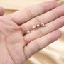 4MM Round Studs Earrings Blank Settings Rose Gold Plated Solid 925 Sterling Silver DIY Earrings Supplies 1706082
