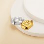 6x8MM Rectangle Bezel Pendant Settings,Yellow Gold Silver Stainless Steel Pendant Charm,Minimalist Rectangle Pendant,DIY Pendant Blank Supplies 1431521