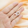 8x10MM Halo Oval Prong Ring Settings,Flower Solid 925 Sterling Silver Rose Gold Plated Ring,Vintage Styles Ring,DIY Ring Supplies 1224174