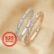 Art Deco Half Eternity Ring,Marquise Stackable Ring,Solid 925 Sterling Silver Rose Gold Plated Stacker Ring,DIY Ring Supplies 1294536