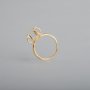 1Pcs Irregular Stone Prong Claw Bezel 925 Sterling Silver Rose Gold Adjustable Ring Settings DIY Supplies Findings 1294147