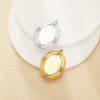 13x18MM Oval Bezel Stainless Steel Pendant Settings,Yellow Gold Rhodium Oval Pendant Charm,Vintage Styles Pendant,DIY Pendant Blank 1421267-1