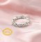 Dainty Moissanite Diamond April Birthstone Stackable Ring Wedding Engagement Band Antiqued Marquise Eternity Ring Solid 14K Gold 1294254