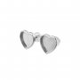 9MM Heart Bezel Settings Studs Earrings for Breastmilk Resin Solid Back 925 Sterling Silver Earrings DIY Supplies 1702224