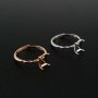 1Pcs 5x7MM Rectangle Prong Ring Settings Blank Rose Gold Plated Solid 925 Sterling Silver DIY Bezel Tray for Gemstone 1294201