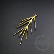 6pcs 20x38mm raw brass color coral branch DIY pendant charm jewelry findings supplies 1800251