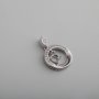 1Pcs 4MM Solid 925 Sterling Silver Simple Round 4 Prongs Gemstone Prong Bezel Settings DIY Pendant 1411241