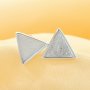 1Pair 8MM Keepsake Breast Milk Resin Triangle Earrings Blank Settings,Solid 925 Sterling Silver Rose Gold Plated Studs Earrings,DIY Earrings Supplies 1706138