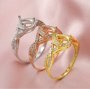 Keepsake 6x8MM Pear Prong Ring Settings for Breast Milk Resin Solid 14K Gold with Moissanite Accents Ring Band 1294306