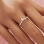 Curved Moissanite Stackable Ring,Solid 14K 18K Gold Ring,Vintage Styles Stacker Ring,Stackable Ring,DIY Ring Supplies 1294999