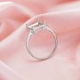 Rectangle Prong Ring Settings,Solid 14K 18K Gold Ring,Minimalist Triangle Ring,DIY Ring Supplies For Gemstone 1295099