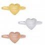 8MM Keepsake Breast Milk Resin Heart Bezel Ring Settings,High Bezel Stackable Ring 1294597