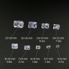 1Pcs Multiple Size Rectangle Radiant Cut Moissanite Stone Faceted Imitated Diamond Loose Gemstone for DIY Engagement Ring D Color VVS1 Excellent Cut 4170006