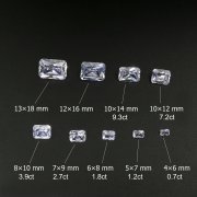 1Pcs Multiple Size Rectangle Radiant Cut Moissanite Stone Faceted Imitated Diamond Loose Gemstone for DIY Engagement Ring D Color VVS1 Excellent Cut 4170006