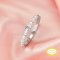 Ball Round Pin Ring Settings For Half Drilled Pearl Bead,Solid 14K 18K Gold Ring For Half Drilled Beads,Minimalist Round Ring,DIY Ring Supplies 1295079