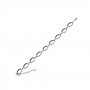 1Pcs 8X10MM Oval Bezel Solid 925 Sterling Silver Bracelet Settings DIY Supplies 6''+2'' Extension 1900213