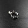 1Pcs 8X10-10X14-13X18MM Simple Oval Prong Bezel Settings For Cz Stone Solid 925 Sterling Silver DIY Pendant Charm Tray 1421094