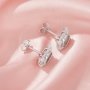 Keepsake Breast Milk Resin 5x7MM Oval Bezel Studs Earrings Blank Settings,Solid Back 14K 18K Gold Studs Earring,Vintage Styles Earrings,DIY Earrings Supplies 1706211