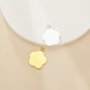 Flower Bezel Stainless Steel Pendant Settings,Yellow Gold Silver Pendant Charm,Minimalist Flower Pendant,DIY Pendant Supplies 1431527