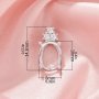 Oval Prong Pendant Settings,Solid 925 Sterling SilverPendant Charm,Simple Art Deco Pendant Charm,DIY Pendant Bezel For Gemstone 1421245