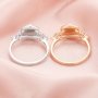 8MM Hexagon Keepsake Breast Milk Resin Ring Settings,Solid Back Hexagon Bezel Ring,Three Stones Bezel Solid 14K 18K Gold Ring 1294645