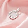Keepsake Breast Milk Resin Dots Round Bezel Pendant Settings,Solid 9K 14K 18K Gold Pendant Charm,DIY Pendant Supplies 1411418