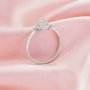 4MM Halo Round Prong Ring Settings,Solid 14K 18K Gold Ring,Vintage Styles Round Moissanite Ring,DIY Ring Supplies For Gemstone 1212139