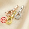 4x6mm Pear Prong Pendant Settings Bezel Tear Drop Shape Gemstone CZ Stone Solid 925 Sterling Silver Rose Gold Plated DIY Pendant Charm 1431137