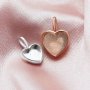 Keepsake Breast Milk Resin Heart Solid Back Pendant Bezel Settings,Solid 14K 18K Gold Pendant,Simple Charm,DIY Memory Jewelry Supplies 1431253