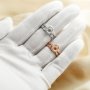 6x8MM Keepsake Breast Milk Resin Oval Prong Ring Settings Stackable Birthstone Solid 925 Sterling Silver Rose Gold Plated Stacker 1294469