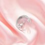 Keepsake Breast Milk Ball Pin Pendant Settings for Half Drilled Pearl Beads,Moon Solid 14K 18K Gold Pendant,DIY Pendant Supplies For Gemstone 1431505
