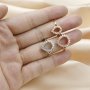 1Pcs Rose Gold Silver Tear Pear Drop Gems Cz Stone Prong Setting 925 Sterling Silver Bezel Tray DIY Adjustable Ring Settings 1294107