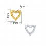 8MM Heart Prongs Bezel Pendant Settings,Yellow Gold Plated Stainless Steel Pendant Charm,Minimalist Heart Pendant,Simple Pendant Blank fro Faceted Stone 1431452