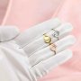 Keepsake Breast Milk 6MM Round Ring Settings Full Moon Resin Solid 14K/18K Gold DIY Ring Blank Band for Gemstone 1294328-1