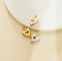 7MM Heart Prongs Bezel Pendant Settings,Rose Yellow Gold Plated Stainless Steel Heart Pendant Charm,Minimalist Heart Pendant,Simple Pendant Blank 1431455