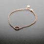 1Pcs Multiple Size Solid 925 Sterling Silver Oval Cabochon DIY Bezel Bracelet Settings Rose Gold Plated 6''+1.5'' 1900217