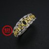 3x5MM Oval Prong Ring Settings Vintage Style Gold Plated Solid 925 Sterling Silver Adjustable Ring Bezel for Gemstone 1222047