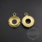 12pcs 10mm round setting bezel vintage style raw brass color DIY pendant charm tray supplies 1411181-3