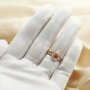 6x8MM Oval Prong Ring Settings Stackble Solid 925 Sterling Silver Rose Gold Plated Ring Blank Wedding Band Stacker For Gemstone 1294463