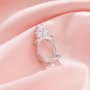 Oval Prong Pendant Settings,Solid 925 Sterling SilverPendant Charm,Simple Art Deco Pendant Charm,DIY Pendant Bezel For Gemstone 1421245