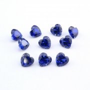 1Pcs Lab Created Heart Sapphire September Birthstone Blue Faceted Loose Gemstone DIY Jewelry Supplies 4130013